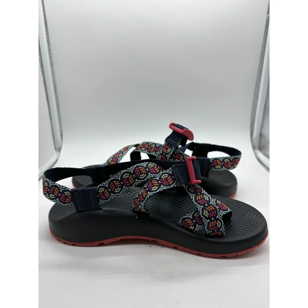CHACO Women's 'Z/2 Classic Sandals Navy Pink Geometric Print Sz 6